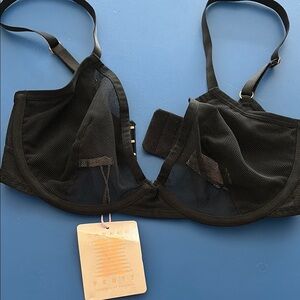 Savage Fenty by Rihanna Black Mesh Bra 32DDD NEW with TAGS!